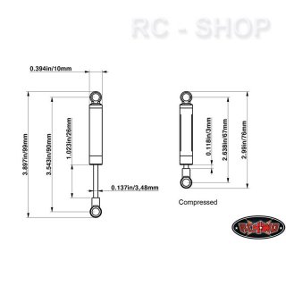 RC4WD 90mm Superlift Superide Scale Stodmpfer