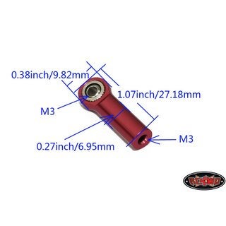 RC4WD M3 Aluminium Kugelkpfe Rot