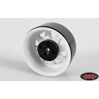 5 Lug Wagon 1.9 Steel Stamped Beadlock Wheels (White)