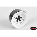 5 Lug Wagon 1.9 Steel Stamped Beadlock Wheels (White)