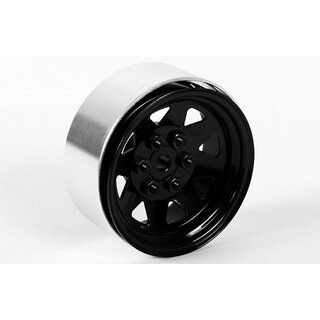 6 Lug Wagon 1.9 Steel Stamped Beadlock Wheels (Black) (4)