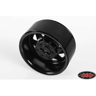 6 Lug Wagon 1.9 Steel Stamped Beadlock Wheels (Black) (4)