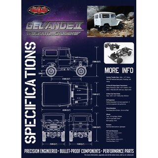 RC4WD Gelande II Truck Kit w/Cruiser Body Set